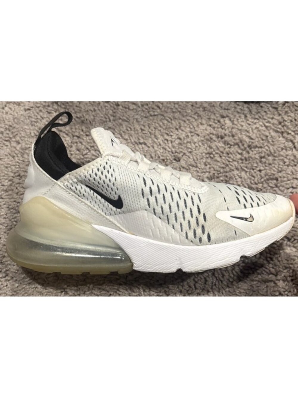 Nike Air Max 270 ‘White Black’ AH6789-100 Sneakers (Women’s Size 6) Air Shoes
